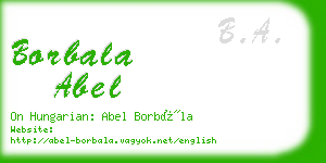 borbala abel business card